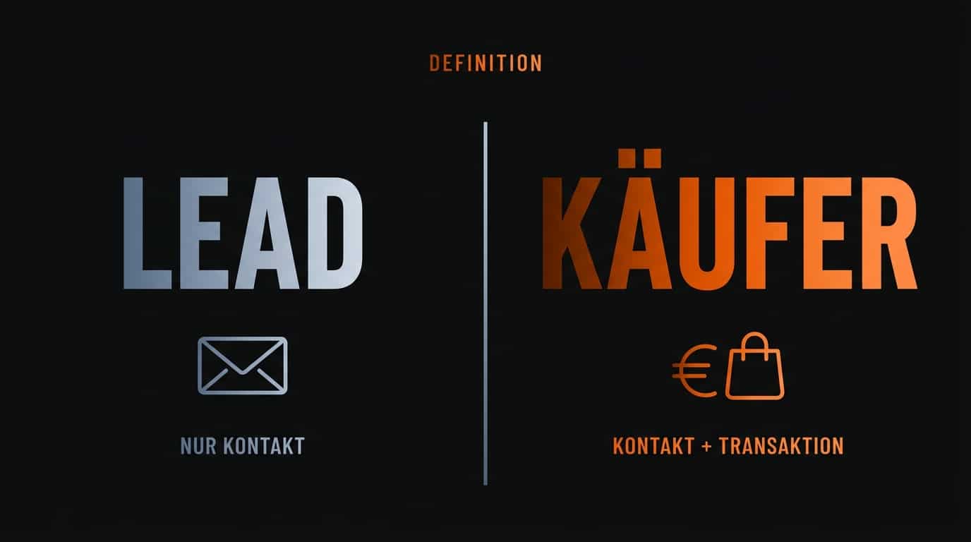 Unterschied zwischen Lead und Käufer im Online-Marketing. Definition und Wertvergleich