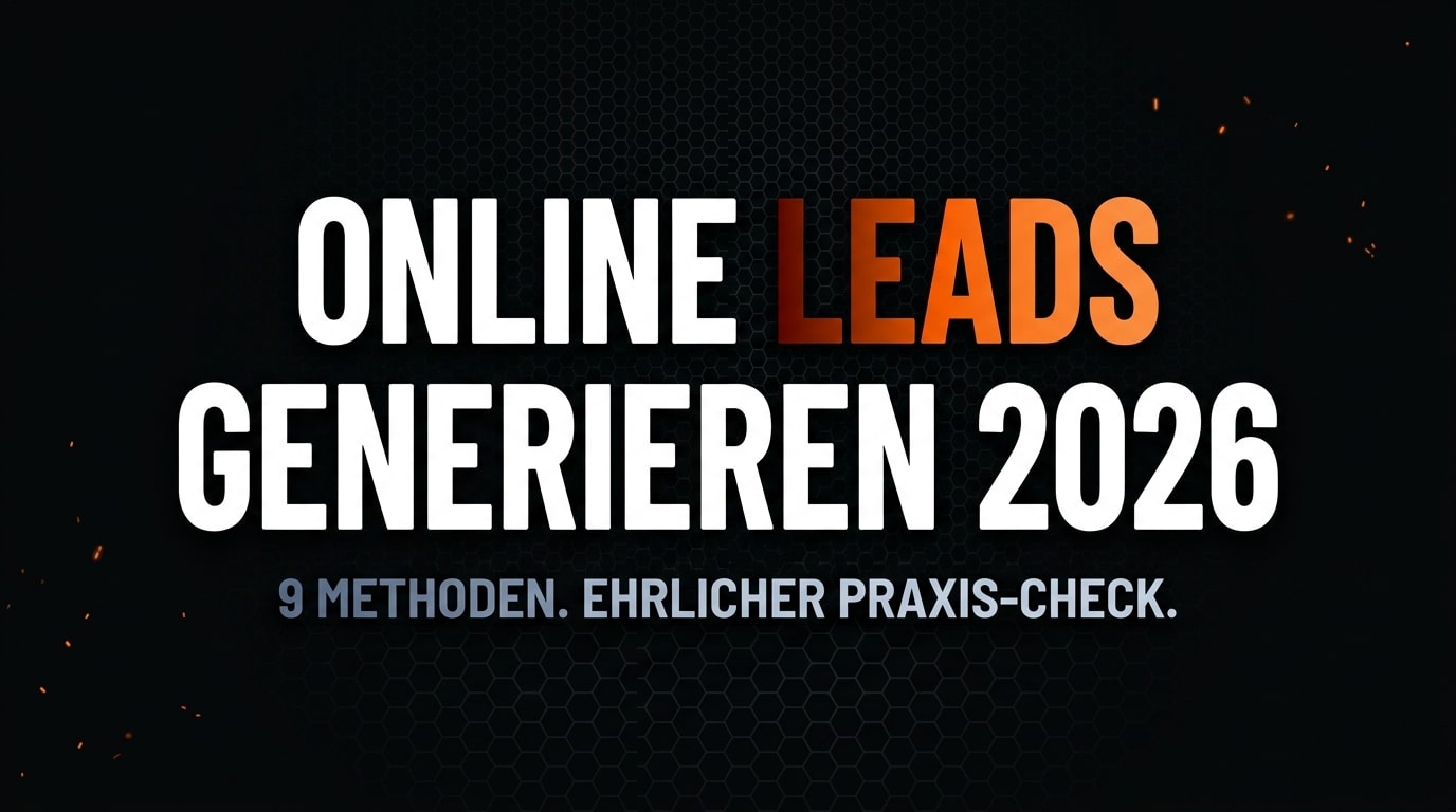 Online Leads generieren 2026 — 9 Methoden im Praxis-Check von Ralf Wenda